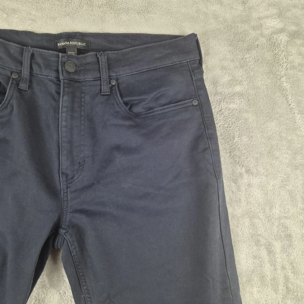 Banana Republic Pants Mens 32x32 Black Denim Stretch 5 Pocket Slim Modern Fit